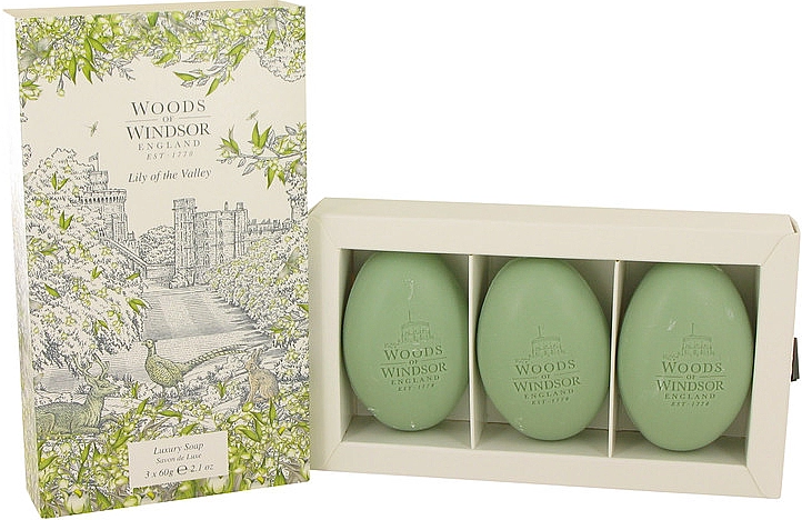 Woods of Windsor Lily Of The Valley Набір мила (soap/3x60g) - фото N1
