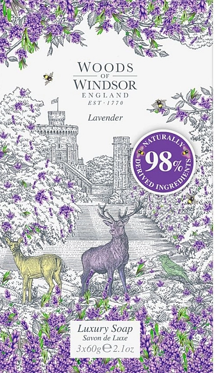 Woods of Windsor Lavender Набір мила (soap/3x60g) - фото N1