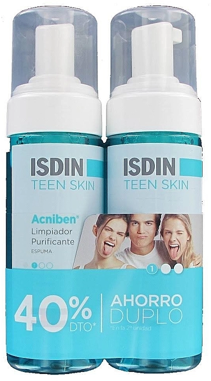 Isdin Набор Teen Skin Acniben Limpiador Purificante (f/foam/150mlx2) - фото N1