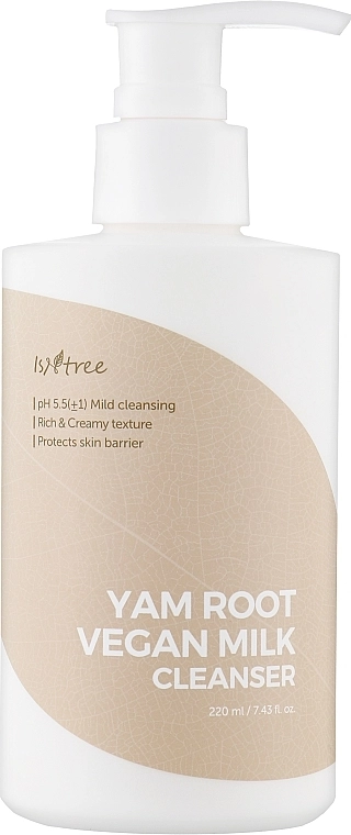 IsNtree Заспокійливе молочко для очищення обличчя Yam Root Vegan Milk Cleanser - фото N1