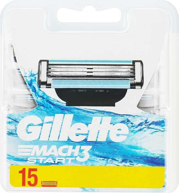Gillette Сменные кассеты для бритья, 15шт Mach3 Start - фото N1