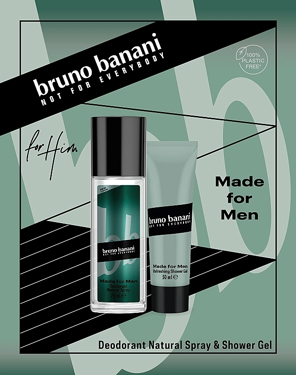 Bruno Banani Made For Men Набір (deo/75ml + sh/gel/50ml) - фото N1