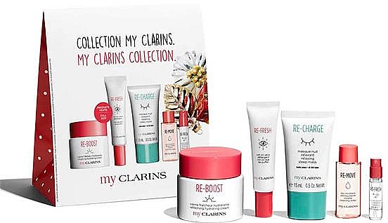 Clarins Набор Clarins My Collection Gift Set (eye/cr/15ml + cr/50ml + micel/water/10ml + mask/15ml + mist/1.5ml) - фото N1