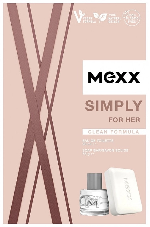 Mexx Simply For Her Eau De Toilette Набор ( edt/20ml + soap/75g) - фото N1