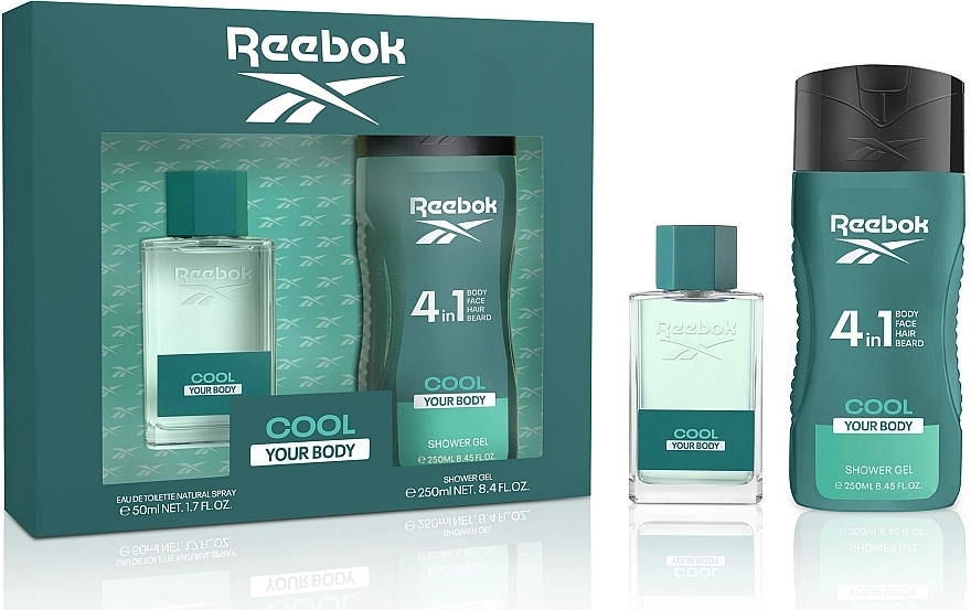 Reebok Cool Your Body Gift Set For Men Набір (edt/50ml + sh gel/250ml) - фото N1