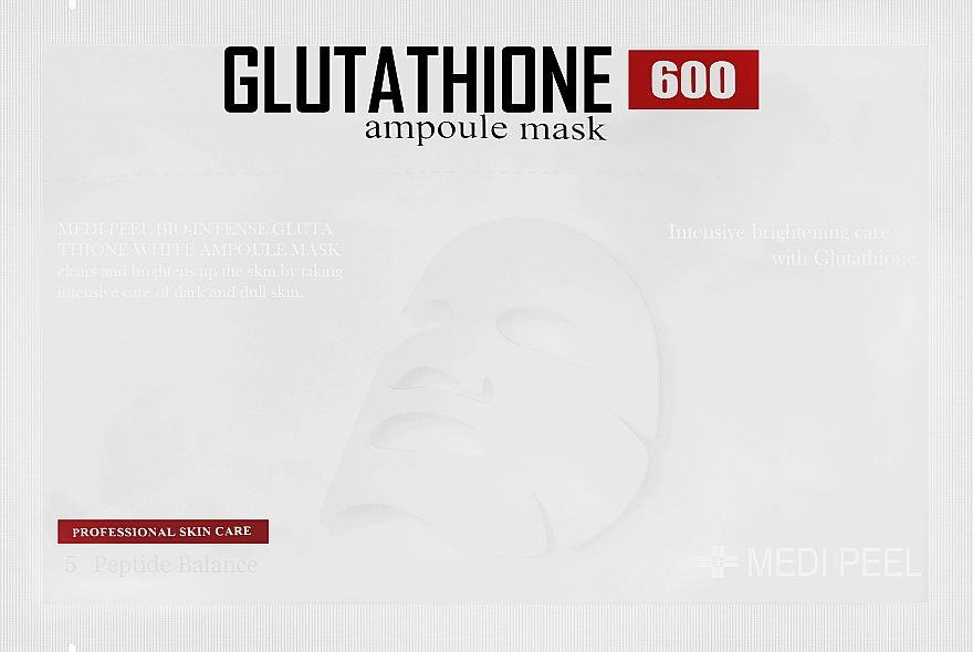 Антиоксидантная тканевая маска с глутатионом и витаминами - Medi peel Bio-Intense Glutathione White Ampoule Mask, 30 мл - фото N2