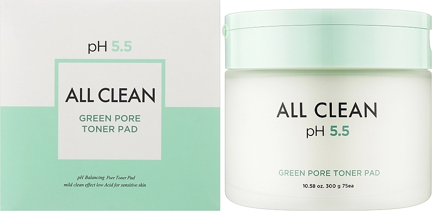 Heimish Очищувальні тонер-педи для обличчя All Clean pH 5.5 Green Pore Toner Pad - фото N2