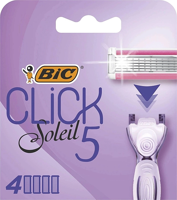 BIC Сменные кассеты, 4 шт Click 5 Soleil Sensitive - фото N1