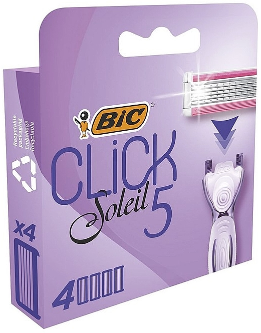 BIC Сменные кассеты, 4 шт Click 5 Soleil Sensitive - фото N2