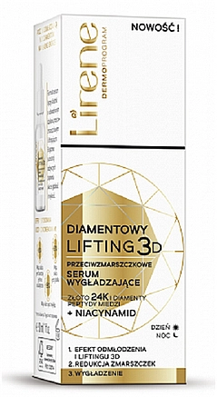 Lirene Разглаживающая сыворотка против морщин Diamentowy Lifting 3D Serum - фото N1