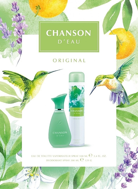 Coty Chanson Dʻeau Original Набор (edt/100ml + deo/200ml) - фото N1