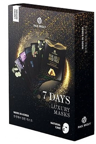 Pax Moly Набір тканинних масок, 7 продуктів 7 Days Luxury Masks Set - фото N1