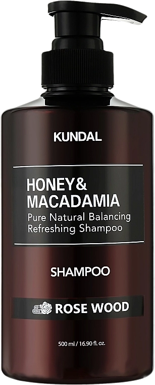 Шампунь "Розовое дерево" - Kundal Honey & Macadamia Shampoo Rose Wood, 500 мл - фото N1