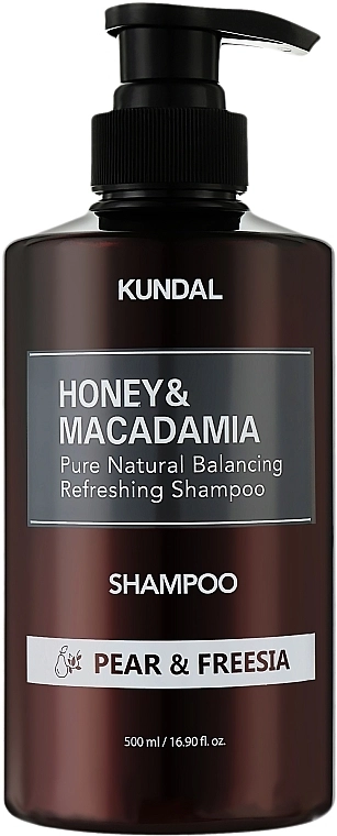 Шампунь "Груша та Фрезія" - Kundal Honey & Macadamia Shampoo Pear & Freesia, 500 мл - фото N1