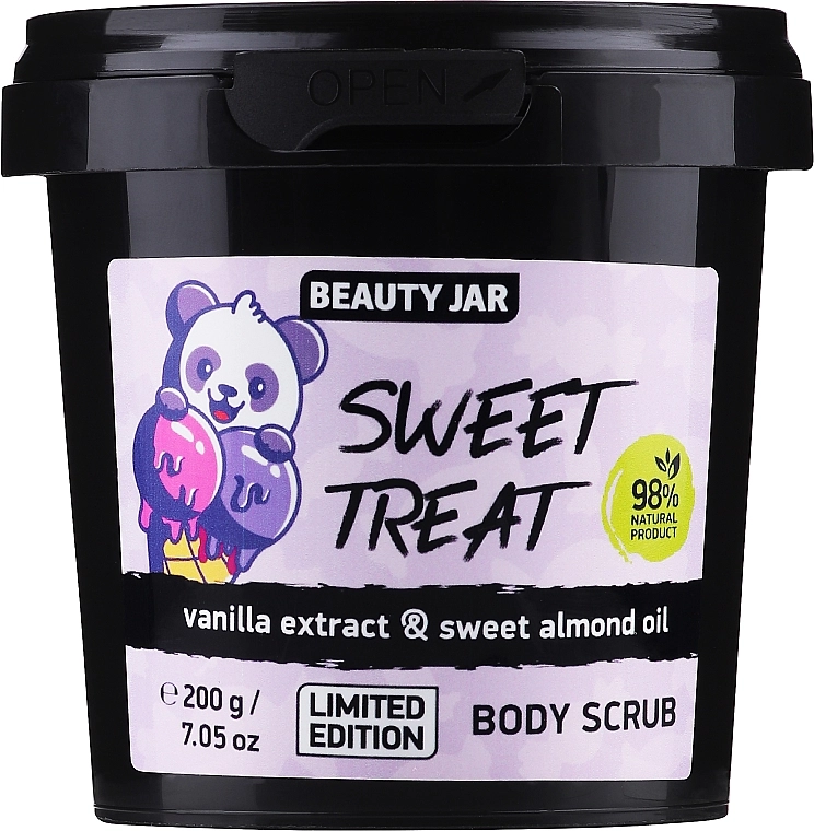 Beauty Jar Скраб для тіла "Екстракт ванілі та олія солодкого мигдалю" Sweet Treat Vanilla Extract & Sweet Almond Oil Body Scrub - фото N1