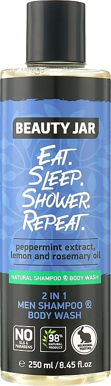 Beauty Jar Шампунь-гель для душа Eat. Sleep. Shower. Repeat Natural Shampoo & Body Wash - фото N1