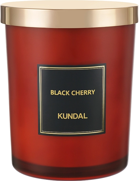 Аромасвеча "Чёрная вишня" - Kundal Perfume Natural Soy Black Cherry, 500 г - фото N1