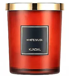 Аромасвеча "Белый мускус" - Kundal Perfume Natural Soy White Musk, 500 г - фото N1