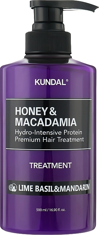 Kundal Кондиціонер для волосся "Lime Basil & Mandarin" Honey & Macadamia Treatment - фото N1