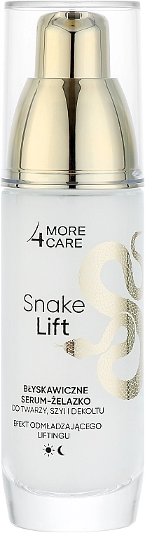 More4Care Миттєва сироватка для обличчя, шиї та зони декольте Snake Lift Instant Serum - фото N1