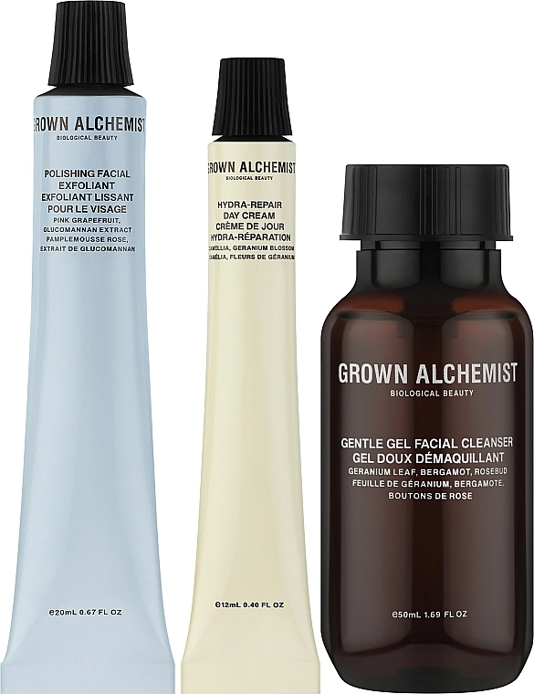 Grown Alchemist Набір Face Favorites Minis Kit (f/gel/50ml + f/cr/12ml + exfoliant/20ml) - фото N2