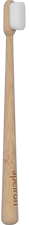 Apeiron Бамбуковая зубная щетка с ультратонкой щетиной, белая Finident Bamboo Toothbrush - фото N1