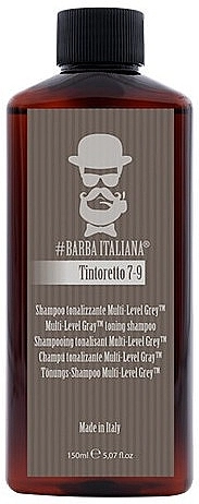 Barba Italiana Тонирующий шампунь для мужчин Tintoretto 7/9 Multi Level Grey Tonning Shampoo - фото N1