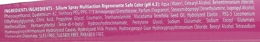 Silium Спрей для збереження кольору фарбованого волосся «10 переваг у 1» Safe Color Spray Color Protector 10 Benefits in 1 - фото N2