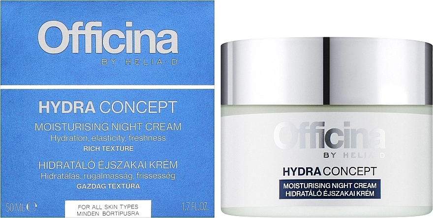 Helia-D Зволожуючий крем для обличчя, нічний Officina Hydra Concept Moisturizing Night Cream - фото N2