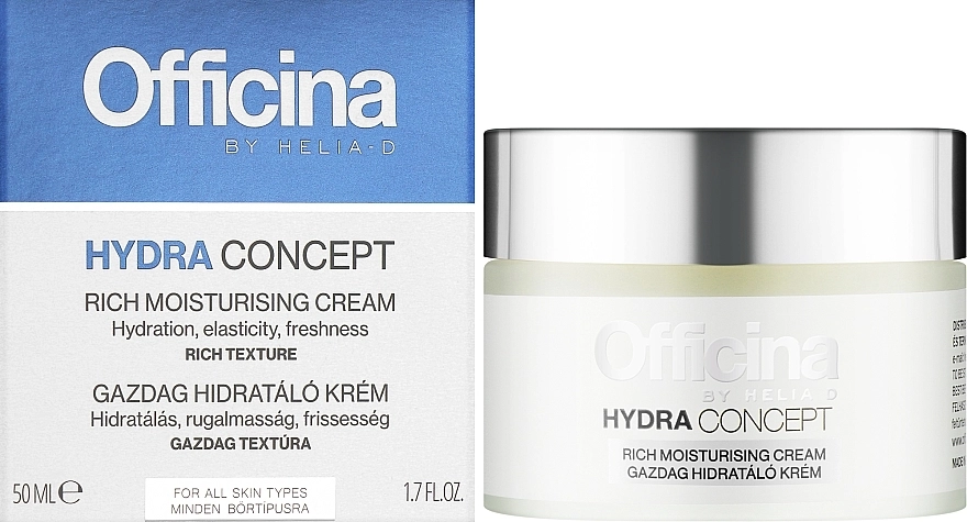 Helia-D Крем для обличчя інтенсивний, зволожуючий Officina Hydra Concept Rich Moisturising Cream - фото N2