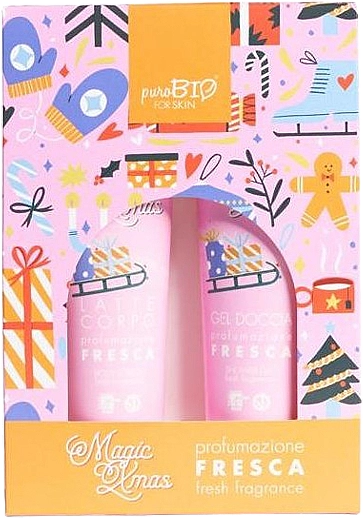 PuroBio Cosmetics Набор Magic Xmas Fresca Kit (sh/gel/150ml + b/lot/150ml) - фото N1