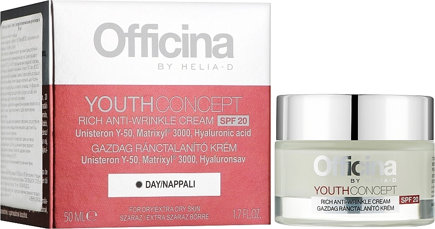 Helia-D Крем для обличчя інтенсивний, проти зморщок з SPF20 Officina Youth Concept Rich Anti-Wrinkle Cream - фото N2