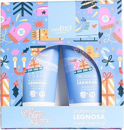 PuroBio Cosmetics Набор Magic Xmas Legnosa Kit (sh/gel/75ml + b/lot/75ml) - фото N1