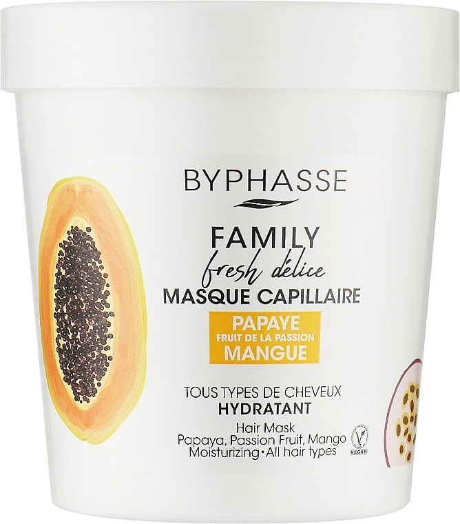 Byphasse Маска для волосся з папаєю, маракуєю та манго Family Fresh Delice Mask - фото N1