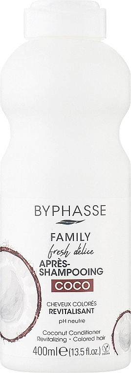 Byphasse Кондиціонер для фарбованого волосся з кокосом Family Fresh Delice Conditioner - фото N1