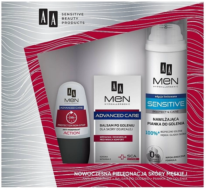 AA Набір Men Advanced Care (sh/foam/250ml + ash/balm/100ml + deo/50ml) - фото N1