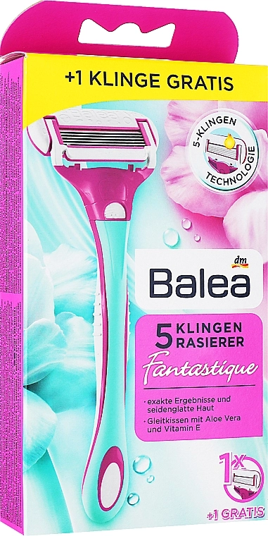 Balea Женский станок для бритья + 1 сменное лезвие Fantastique - фото N1