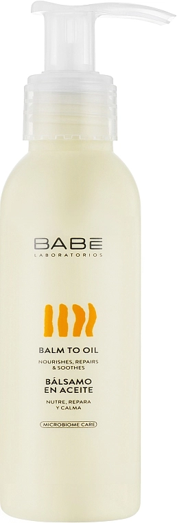 BABE Laboratorios Бальзам-олія для тіла "Емолієнт-трансформер" для сухої, атопічної і чутливої шкіри у тревел форматі Balm To Oil (travel size) - фото N1
