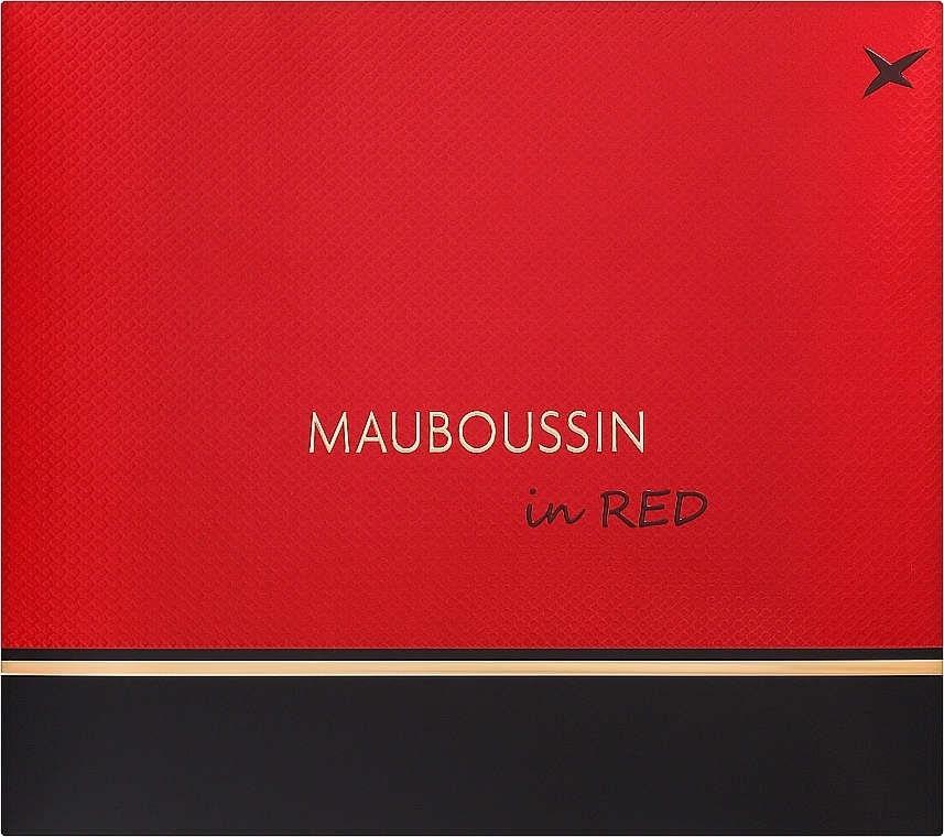 Mauboussin In Red Набір (edp/100ml + sh/gel/100ml + b/milk/100ml + pouch) - фото N1