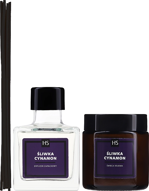 HiSkin Набір "Слива та кориця" Set (candle/1pc + diffuser/1pc) - фото N4