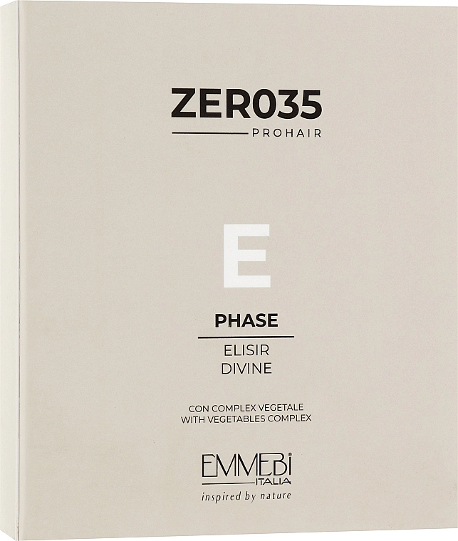 Emmebi Italia Ампули для волосся Emmebi Zer035 Phase E Pro Hair New Elisir Divine - фото N1