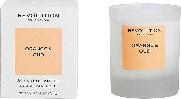 Makeup Revolution Ароматическая свеча "Апельсин и уд" Orange & Oud Scented Candle - фото N1