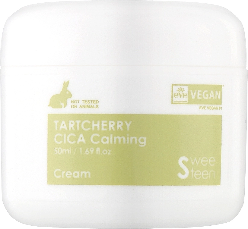 Sweeteen Антиоксидантный успокаивающий крем для лица Tartcherry Cica Calming Cream - фото N1