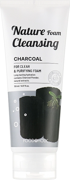 Foodaholic Пінка для вмивання з деревним вугіллям Nature Foam Cleansing Charcoal - фото N1