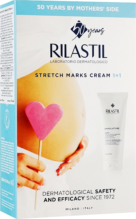 Rilastil Набір Stretch Marks Cream 1+1 (b/cr/2x200ml) - фото N1