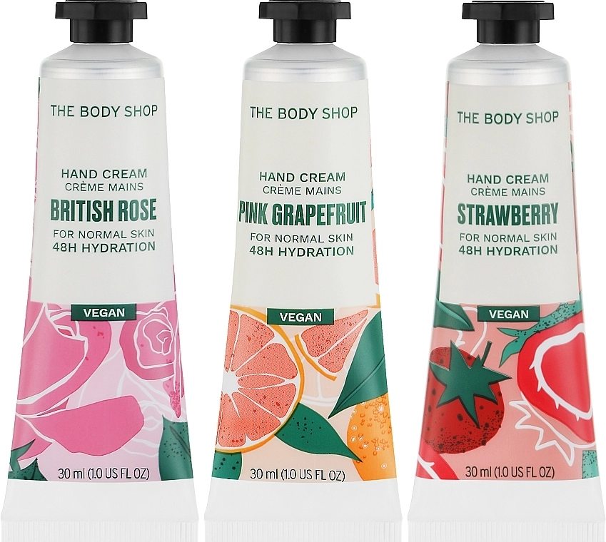 The Body Shop Набір Palms & Pinkies Hand Cream Trio (h/cr/3x30ml) - фото N2