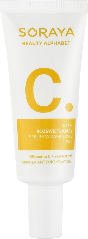 Soraya Осветляющий крем + витаминная сыворотка 2 в 1 Beauty Alphabet Vitamin С + Resveratrol - фото N1