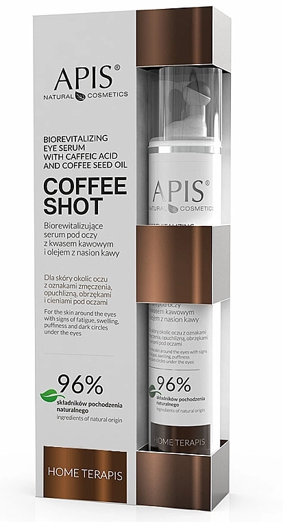 APIS Professional Биоревитализирующая сыворотка для кожи вокруг глаз Coffee Shot Biorevitalizing Eye Serum - фото N1