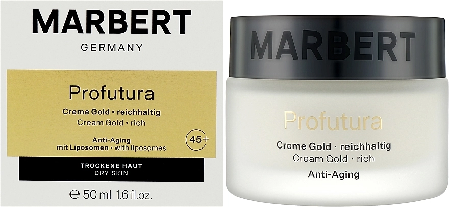 Marbert Насыщенный антивозрастный крем для сухой кожи "Золотая линия" Anti-Aging Profutura Cream Gold Rich - фото N2