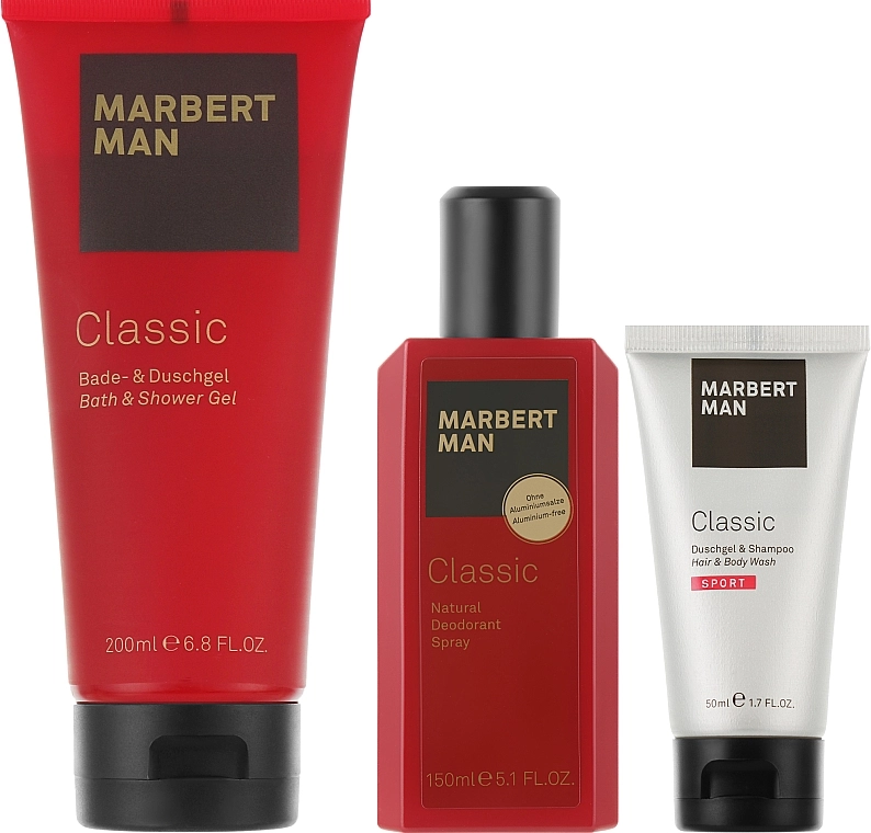 Marbert Набір Man Classic Set (sh/gel/200ml + spray/150ml + wash/50ml) - фото N2